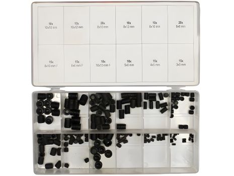 Набор 160 винтов 3-10 мм под шестигранный ключ Vorel YT-06777 Набор 160 винтов 3-10 мм под шестигранный ключ Vorel YT-06777