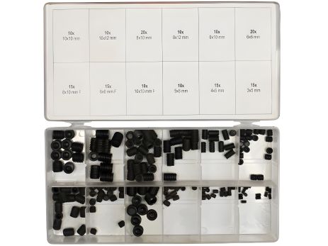 Набір гвинтів (160) 3-10мм для шестигранного ключа Vorel YT-06777 Набір гвинтів (160) 3-10мм для шестигранного ключа Vorel YT-06777