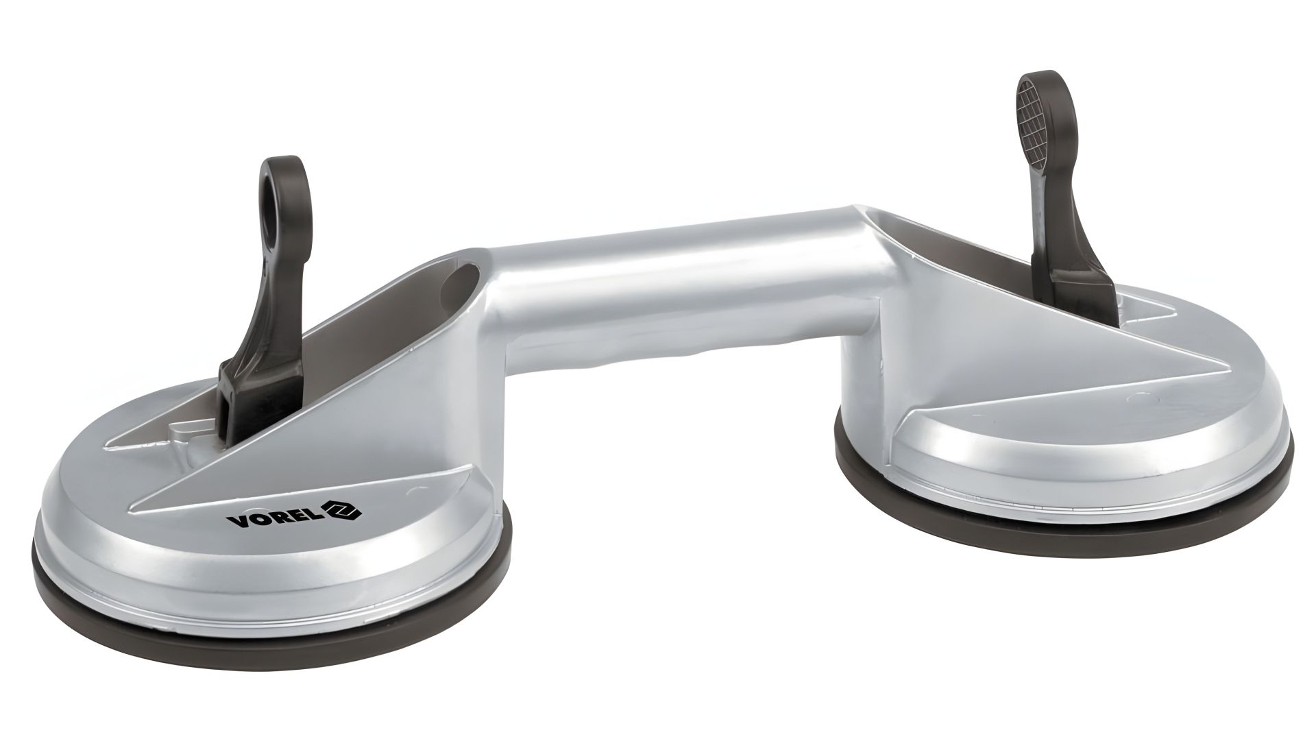 Присоска для установки стекол Vorel 05312, дві 115 мм, алюміній Присоска для установки стекол Vorel 05312, дві 115 мм, алюміній