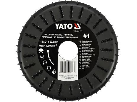 Диск фреза для маленької болгарки для дерева, гіпсу Yato YT-59177