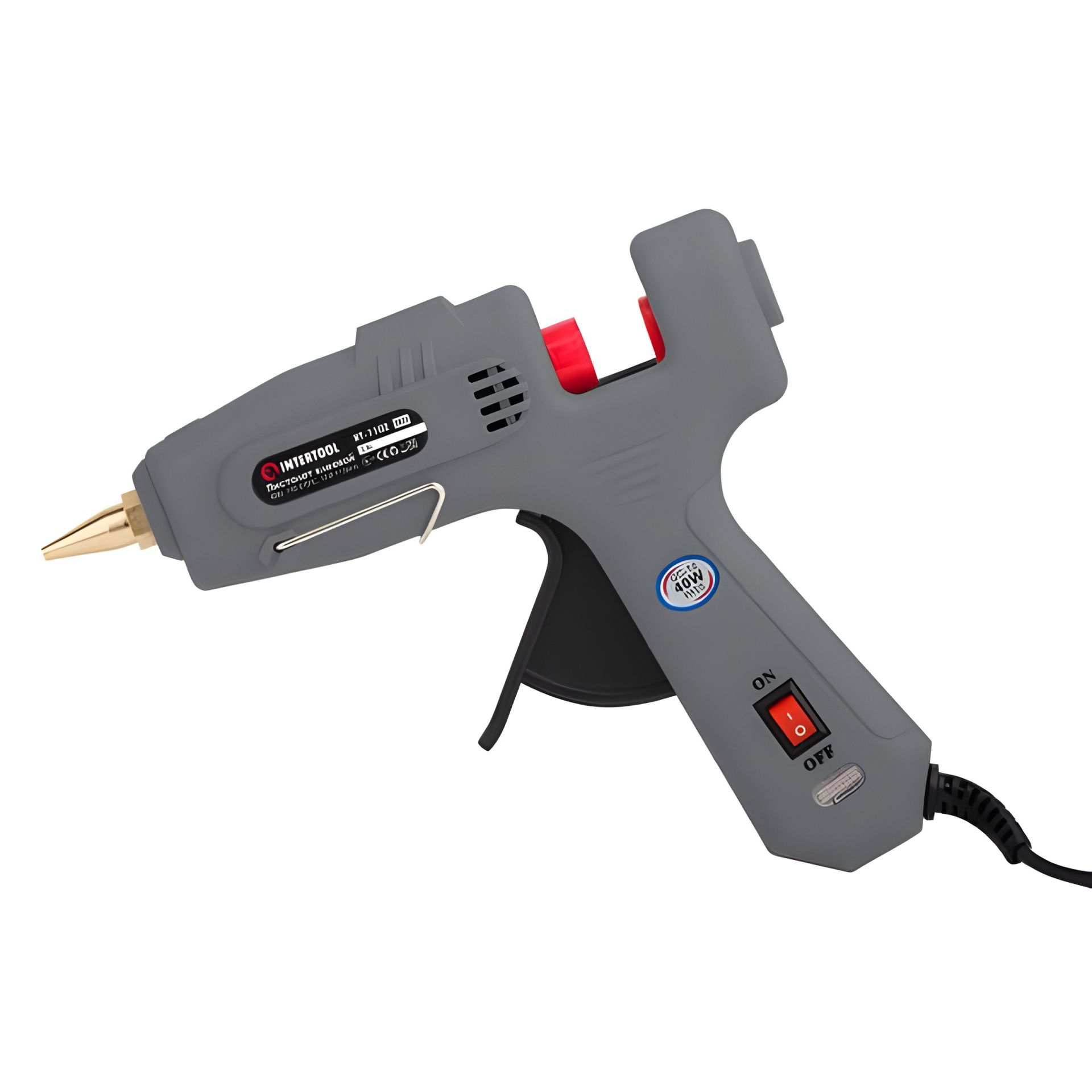 Клеевой пистолет 40(120) Вт, 195-210°C, INTERTOOL RT-1102 Клеевой пистолет 40(120) Вт, 195-210°C, INTERTOOL RT-1102