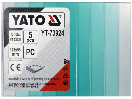 Yato Набір із 5 скла для маски хамелеон YT-73924 Yato Набір із 5 скла для маски хамелеон YT-73924