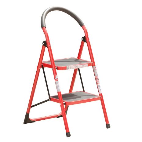 Стремянка стальная, 2 ступени, 350×220 мм, высота: 890 мм, высота до платформы: 486 мм INTERTOOL LT-0036