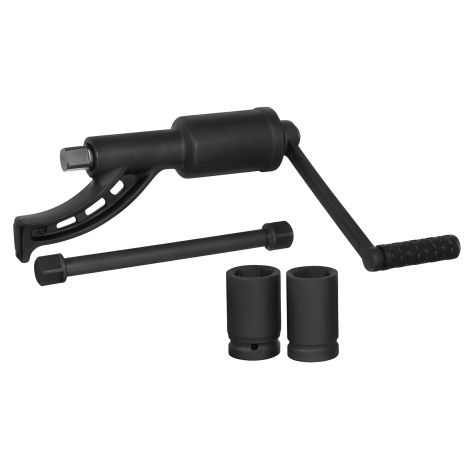 Роторный баллонный ключ для грузовых авто, 310 мм, максимальный крутящий момент 5000 Nm, головки 32, 33 мм, кейс INTERTOOL XT-0004