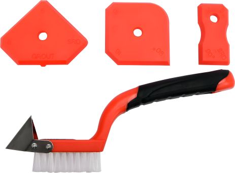 Набор эластичных шпателей и щетка со шкребком 4 шт. Yato YT-52621