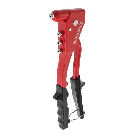 Цельностальной заклепочный пистолет INTERTOOL RT-0010 для заклепок диаметром от 2,4 до 4,8 мм