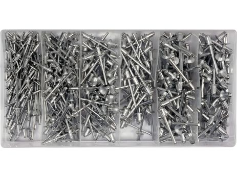 Набор алюминиевых заклепок 2.4, 3.2, 4, 4.8 х 6.4 мм, 400 шт, Yato YT-36420 Набор алюминиевых заклепок 2.4, 3.2, 4, 4.8 х 6.4 мм, 400 шт, Yato YT-36420