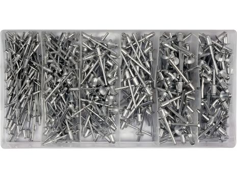 Набор алюминиевых заклепок 2.4, 3.2, 4, 4.8 х 6.4 мм, 400 шт, Yato YT-36420 Набор алюминиевых заклепок 2.4, 3.2, 4, 4.8 х 6.4 мм, 400 шт, Yato YT-36420