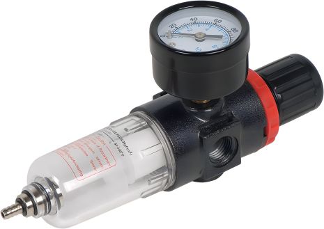 Повітряний фільтр 1/4" з редуктором і манометром 60°С MIOL 81-392