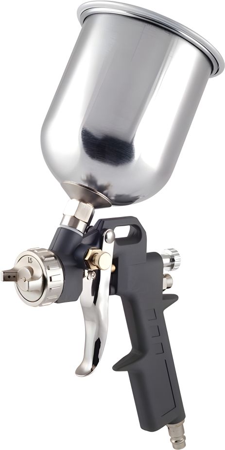 Пневмопистолет лакокрасочный (диаметр сопла 1,5 мм, 500 мл, алюминиевый бачок) MIOL 80-865