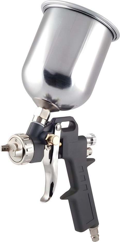 Лакофарбовий пневмопістолет MIOL 80-865, алюмінієвий бачок, 1,5 мм, 500 мл