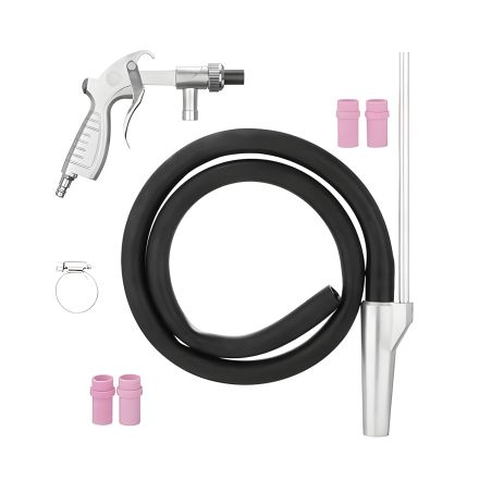 Пневматичний піскострумінний пістолет з шлангом та форсунками: металева - 6 мм; керамічні - 4,5, 5, 6, 7 мм INTERTOOL PT-0708