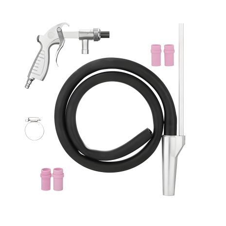 Пневматичний піскострумінний пістолет з шлангом та форсунками: металева - 6 мм; керамічні - 4,5, 5, 6, 7 мм INTERTOOL PT-0708