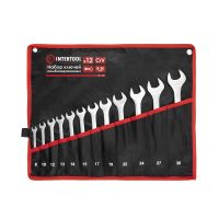 Набор комбинированных ключей, 12 шт., 8-30 мм, Cr-V, чехол INTERTOOL HT-1251