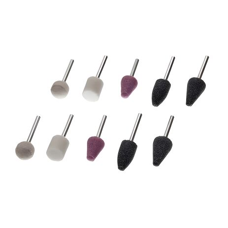 Набор шлифовальных камней, 10 шт., INTERTOOL BT-0020 Набор шлифовальных камней, 10 шт., INTERTOOL BT-0020