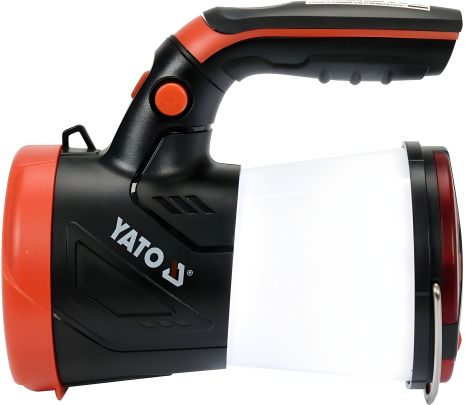LED-ліхтар акумуляторний Li-Ion 3.7 В, 15 Вт, 600-1200 Лм, з ручкою та USB зарядним пристроєм Yato YT-08579