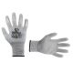 Порізостійка трикотажна рукавичка з поліуретановим покриттям на долоні, сіра, розмір 10" від INTERTOOL (SP-0123)