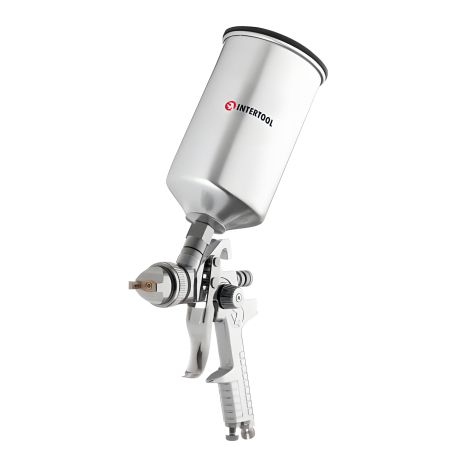 Пневмокраскопульт HVLP с 1,3 мм форсункой и верхним бачком 1000 мл, 3 бар INTERTOOL PT-0107