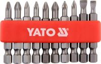 Набір біти викруткові 1/4" 50 мм 10 шт. Yato YT-0483 Набір біти викруткові 1/4" 50 мм 10 шт. Yato YT-0483