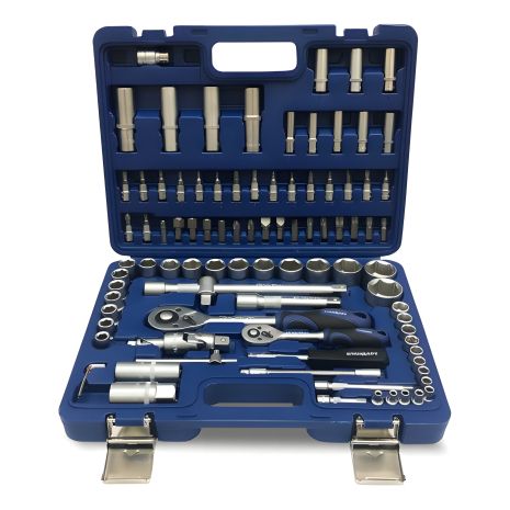 Набір інструментів 1/4", 1/2" 94 шт. (6-граней) з металевими замками СТАНДАРТ СНД STM-0094-6