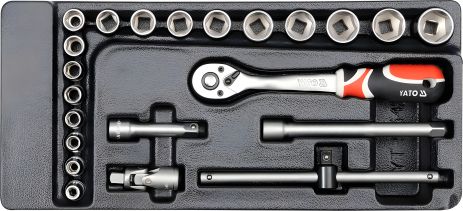 Лоток для інструментального ящика під торцеві головки 3/8'' 22 шт. Yato YT-5542