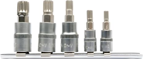 Набор головок с отверточными насадками Spline M5-M12 5 предметов Yato YT-04360 Набор головок с отверточными насадками Spline M5-M12 5 предметов Yato YT-04360