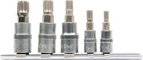 Набор головок с отверточными насадками Spline M5-M12 5 предметов Yato YT-04360