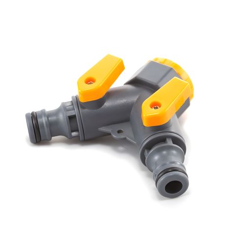 Шаровой кран на 2 Presto-PS виходи з внутрішнім різьбленням 1/2-3/4 дюйма (5002)