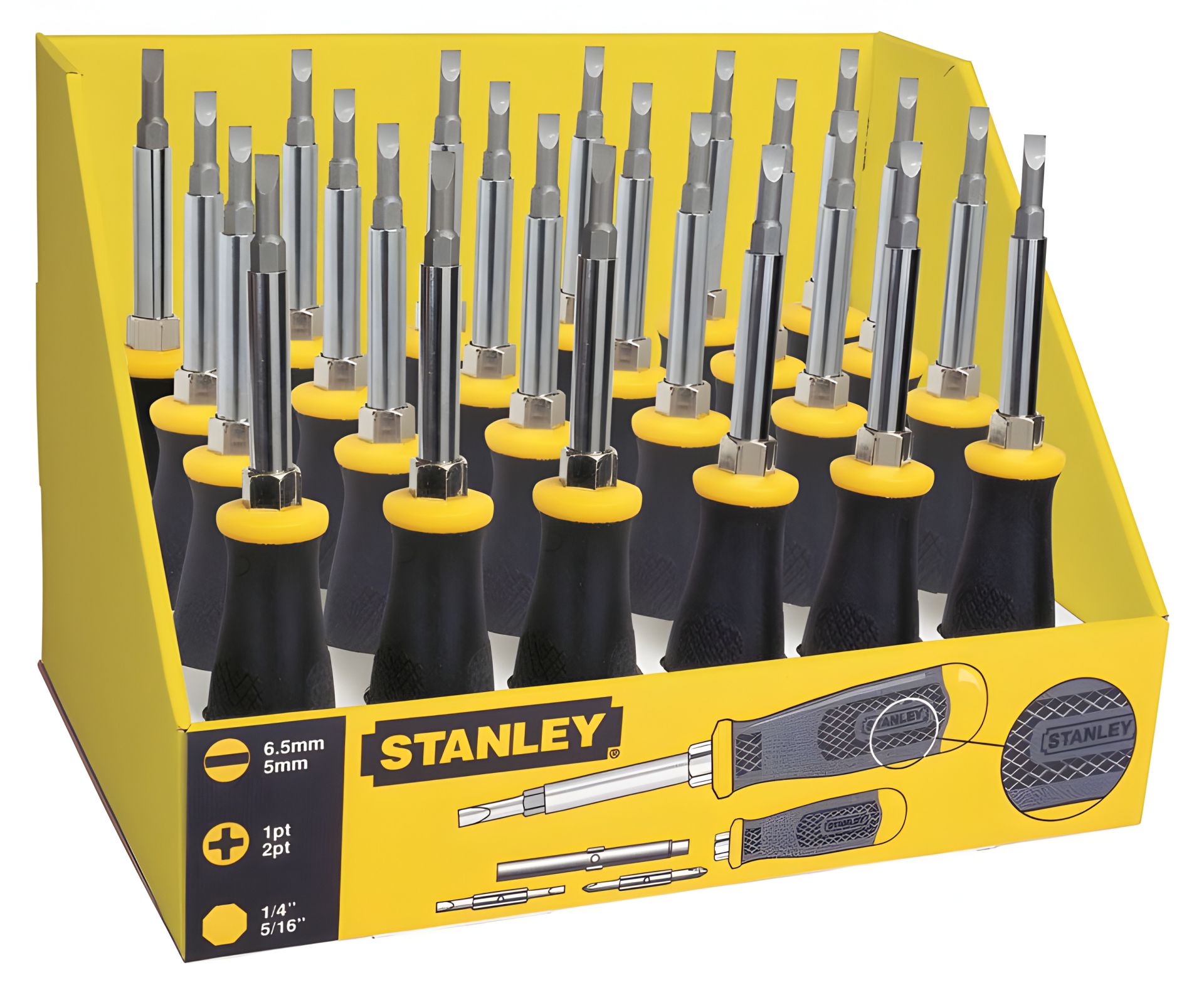 Отвертка "6 Way" со сменными вставками "6 в 1" STANLEY 0-68-012 Отвертка "6 Way" со сменными вставками "6 в 1" STANLEY 0-68-012