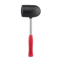 Киянка гумова 1250 г, 90мм. чорна гума, металева ручка. INTERTOOL HT-0228