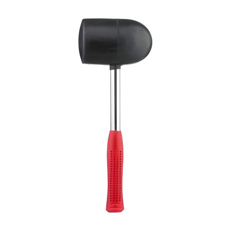 1250 г резиновая киянка, 90 мм, черная резина, металлическая ручка INTERTOOL HT-0228