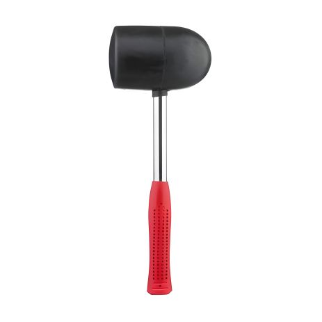 Гумова киянка, 1250 г, 90 мм, чорна гума, металева ручка INTERTOOL HT-0228