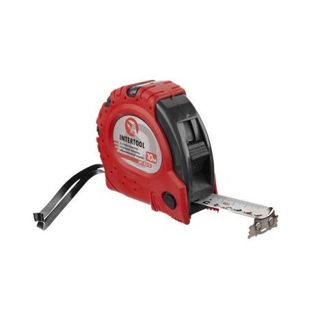 Рулетка з фіксатором 10м*25мм "Супер Магніт" blister INTERTOOL MT-0310