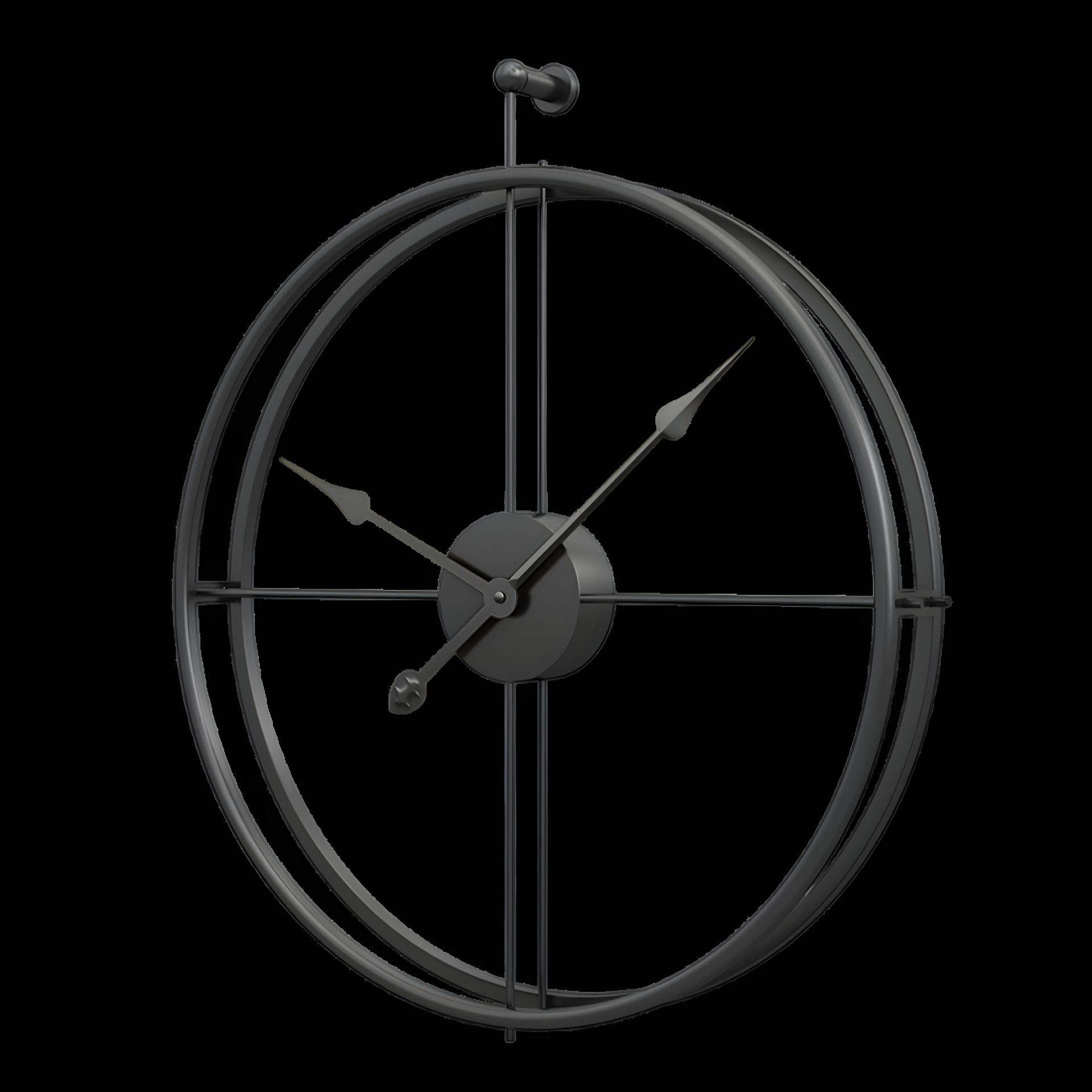 Настенные часы Ti-Time, 65х62 см, лофт Loft1-B-600, черные металлические Настенные часы Ti-Time, 65х62 см, лофт Loft1-B-600, черные металлические