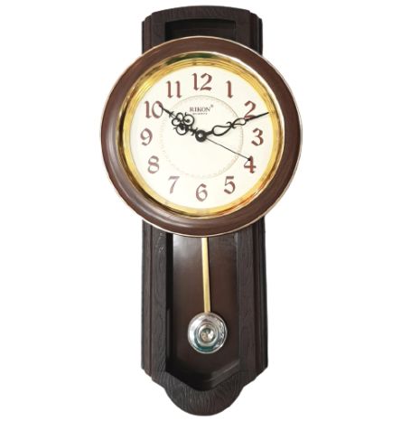 Настенные часы RIKON ходики (50х30 см) "Маятник-50-L" темное дерево Настенные часы RIKON ходики (50х30 см) "Маятник-50-L" темное дерево