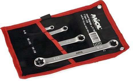 Набор накидных ключей E-type CrV Miol 51-780 (4 единицы) Набор накидных ключей E-type CrV Miol 51-780 (4 единицы)