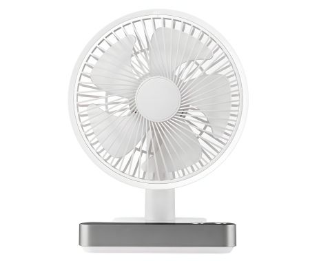 Настільний бездротовий вентилятор на акумуляторі GXQC F702 білий Настільний бездротовий вентилятор на акумуляторі GXQC F702 білий