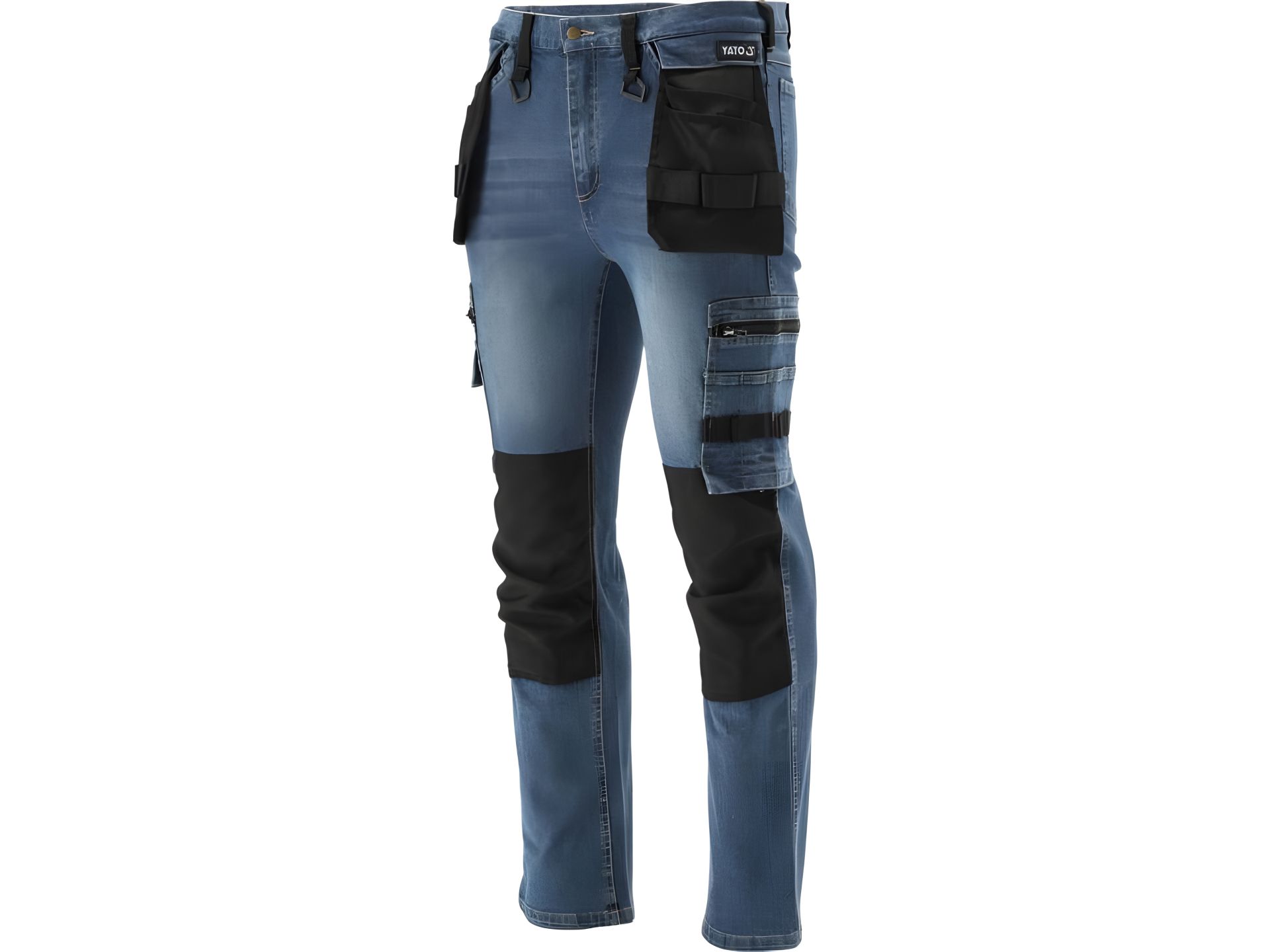 Брюки рабочие джинс стрейч размер L/XL- 98-106 см, рост- 180-188см, тем-синие, 17 карманов, 71% бав. Yato YT-79053 Брюки рабочие джинс стрейч размер L/XL- 98-106 см, рост- 180-188см, тем-синие, 17 карманов, 71% бав. Yato YT-79053