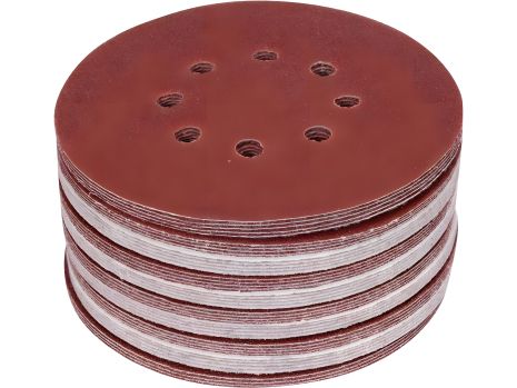 Шліфувальне коло (наждачний папір) з липучкою: Ø 150мм, Р220, 8 отворів, 50шт Yato YT-834598