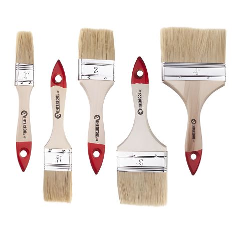 Набор малярных кистей, флэт, 5 шт. (25, 38, 50, 76, 102 мм) INTERTOOL KT-1005