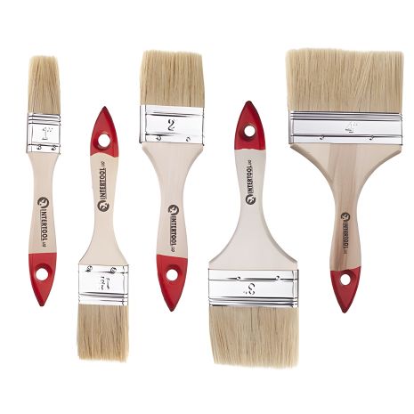 Набор малярных кистей, флэт, 5 шт. (25, 38, 50, 76, 102 мм) INTERTOOL KT-1005