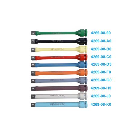 Подовжувач торсійний 1/2, 195 мм з обмежувачем моменту 175 Нм Подовжувач торсійний 1/2, 195 мм з обмежувачем моменту 175 Нм