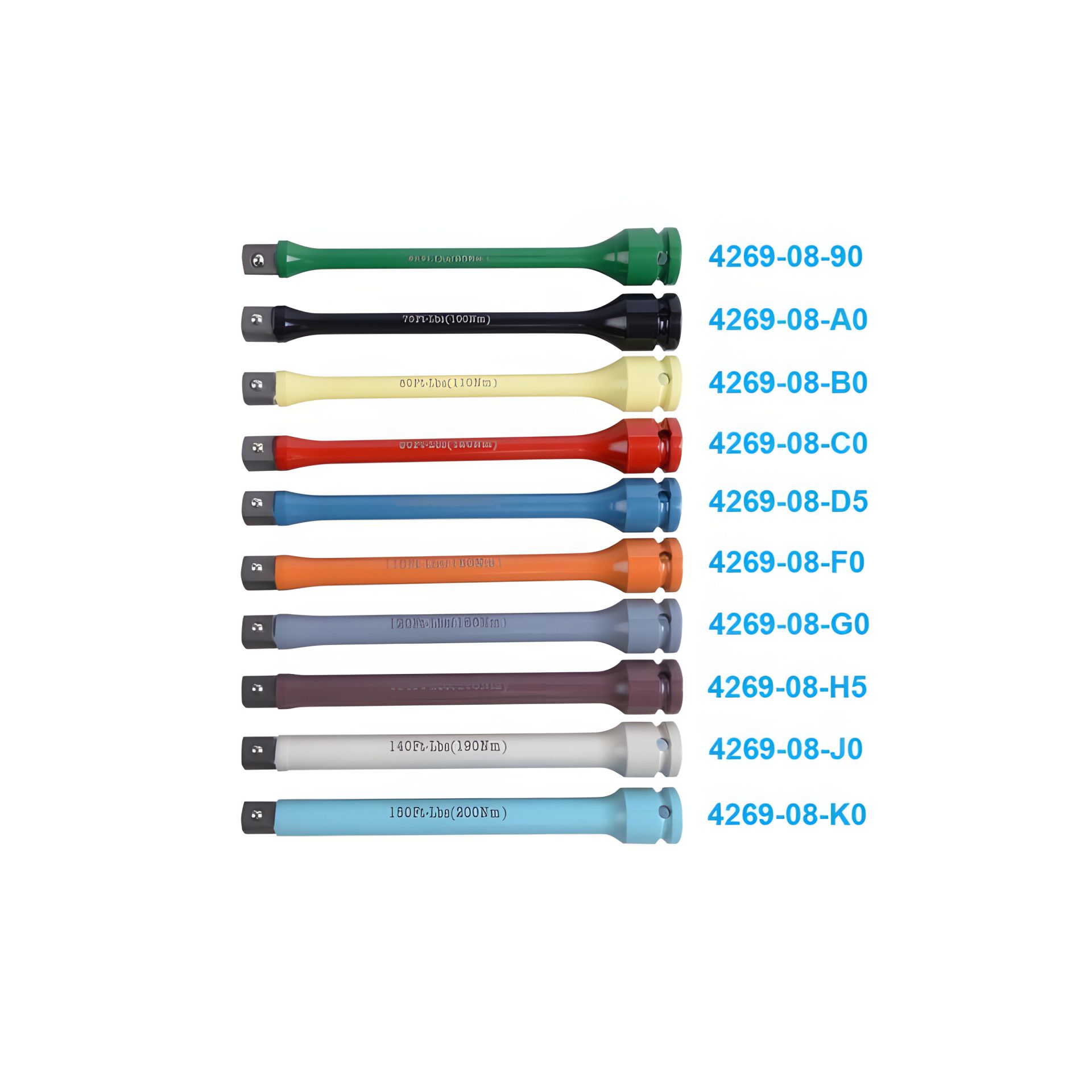 Подовжувач торсійний 1/2, 195 мм, з обмежувачем моменту, що крутить, 160 Нм Подовжувач торсійний 1/2, 195 мм, з обмежувачем моменту, що крутить, 160 Нм