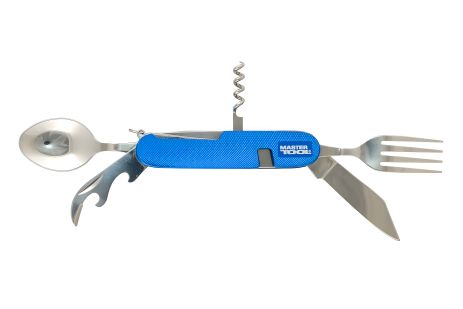 Мультитул "Турист" 7в1 ніж/вилка/ложка/штопор/відкривалки/дирокол, чохол MASTERTOOL 79-0426 Мультитул "Турист" 7в1 ніж/вилка/ложка/штопор/відкривалки/дирокол, чохол MASTERTOOL 79-0426