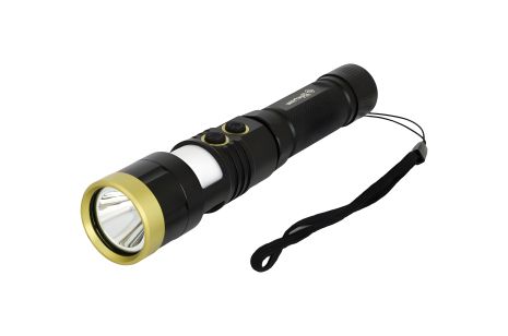 Магнітний ліхтар 8 режимів, LED+WHITE/RED/BLUE IP44, Li-ion 2000 mAh/t 7000 K/300 lum AL 157х32 мм MASTERTOOL RX-8006