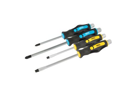 Викрутки ударні EXTERNAL HEX набір 4 шт PH2х100/PH3х150/SL6х100/SL8х150 MASTERTOOL 40-1154 (Набір ударних викруток MASTERTOOL)
