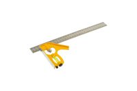 Угольник столяра комбинированный 300 мм с капсулой AL-SS MASTERTOOL 30-3510