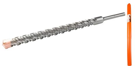 SDS-MAX 40х600 мм свердло для бетону QUADRO S4 MASTERTOOL 4-40-600