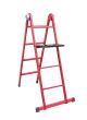 Универсальная металлическая лестница 4 ступени со столиком h 1070/2500 мм max 150 кг MASTERTOOL 79-1014