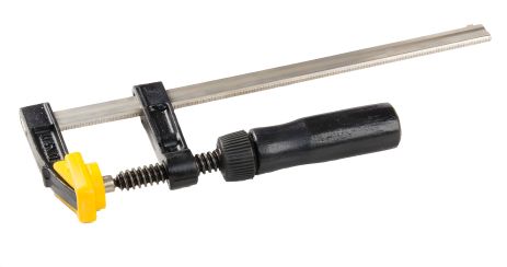 Столярная струбцина F-Type 200х50 мм, 1700 Н, деревянная ручка, DIN 5117 MASTERTOOL 07-0001